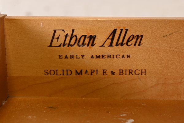 Ethan Allen Early American Solid Maple and Birch Drop Front Secretary Desk - Image 8