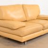Ligne Roset Modern Yellow Leather Sofa or Loveseat - Image 3