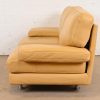 Ligne Roset Modern Yellow Leather Sofa or Loveseat - Image 9