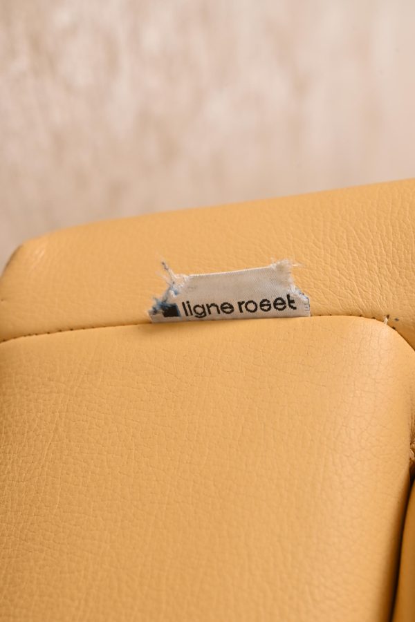 Ligne Roset Modern Yellow Leather Sofa or Loveseat - Image 11