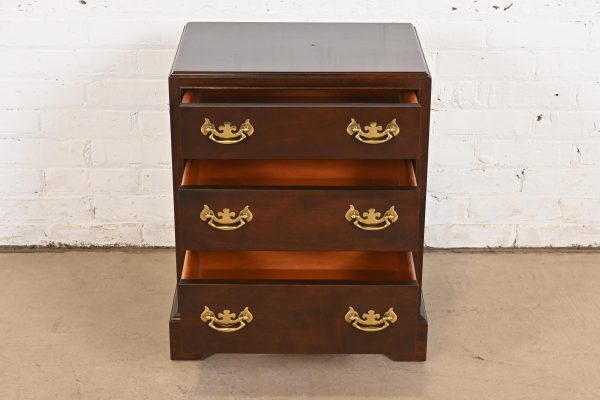 Stickley Georgian Solid Cherry Wood Nightstand or Bachelor Chest - Image 5