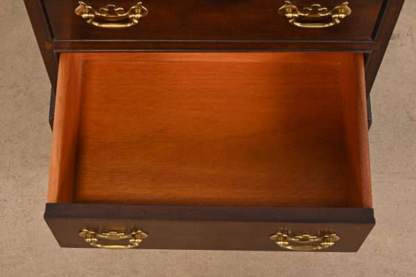 Stickley Georgian Solid Cherry Wood Nightstand or Bachelor Chest - Image 6