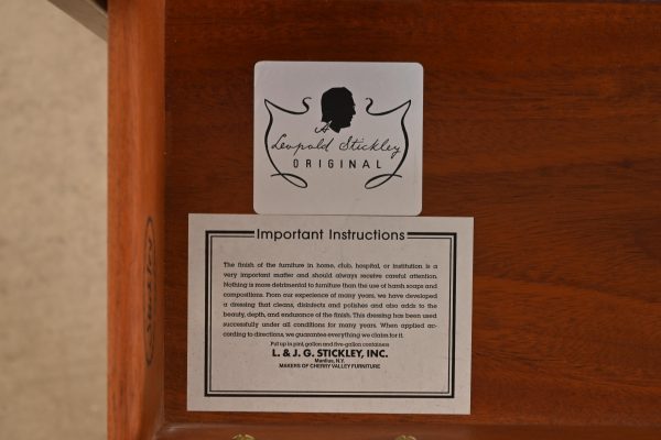 Stickley Georgian Solid Cherry Wood Nightstand or Bachelor Chest - Image 8