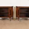 Baker Furniture Neoclassical Cherry Wood and Parcel Ebonized Sideboards or Bar Cabinets, Pair - Image 5