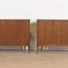 Baker Furniture Neoclassical Cherry Wood and Parcel Ebonized Sideboards or Bar Cabinets, Pair - Image 11