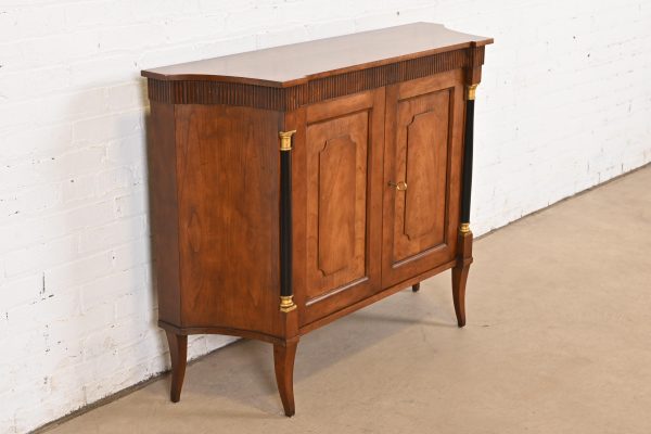 Baker Furniture Neoclassical Cherry Wood and Parcel Ebonized Sideboard or Bar Cabinet, Circa 1960s - Image 3