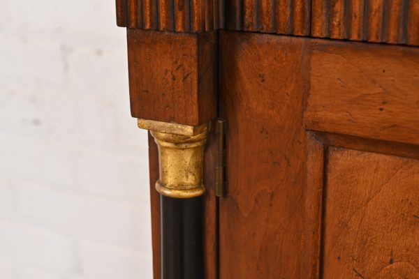 Baker Furniture Neoclassical Cherry Wood and Parcel Ebonized Sideboard or Bar Cabinet, Circa 1960s - Image 6