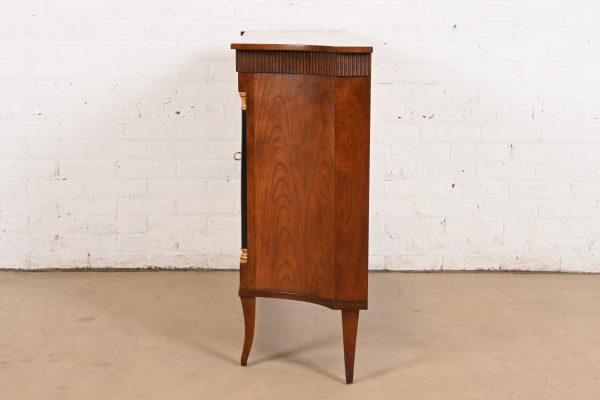 Baker Furniture Neoclassical Cherry Wood and Parcel Ebonized Sideboard or Bar Cabinet, Circa 1960s - Image 8