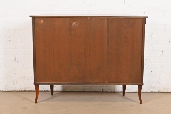 Baker Furniture Neoclassical Cherry Wood and Parcel Ebonized Sideboard or Bar Cabinet, Circa 1960s - Image 9