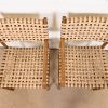 McGuire Hollywood Regency Organic Modern Bamboo and Woven Leather Club Chairs, Pair - Image 6