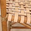 McGuire Hollywood Regency Organic Modern Bamboo and Woven Leather Club Chairs, Pair - Image 9