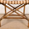 McGuire Hollywood Regency Organic Modern Bamboo and Woven Leather Club Chairs, Pair - Image 10