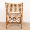 McGuire Hollywood Regency Organic Modern Bamboo and Woven Leather Club Chair - Image 10