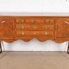 Henredon Queen Anne Solid Cherry Wood Sideboard Credenza - Image 2