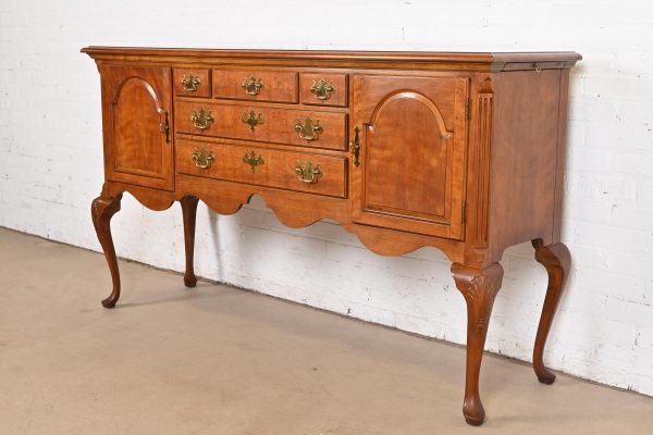 Henredon Queen Anne Solid Cherry Wood Sideboard Credenza - Image 3