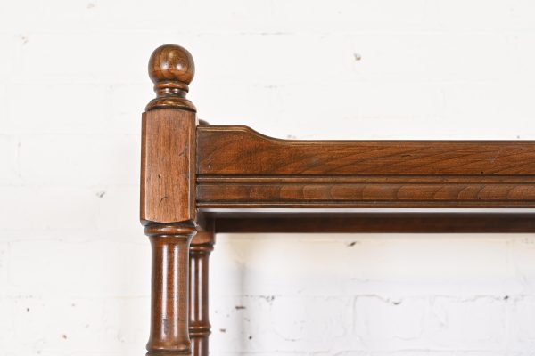 Ethan Allen Georgian Carved Cherry Wood Étagère or Bookcase - Image 5