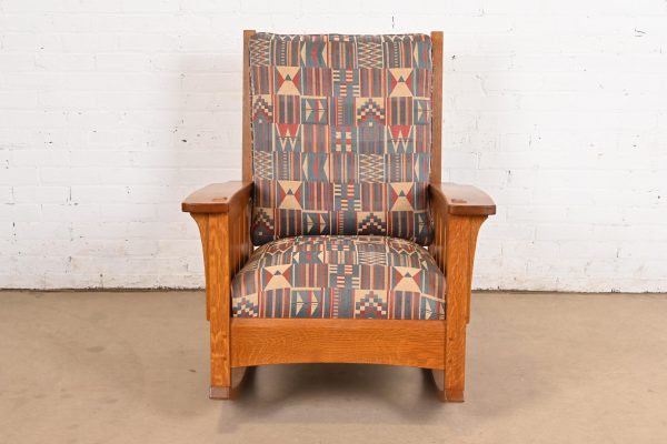 L. & J. G. Stickley Mission Oak Arts & Crafts Rocking Chair - Image 2