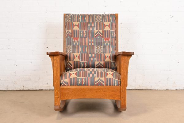 L. & J. G. Stickley Mission Oak Arts & Crafts Rocking Chair - Image 3