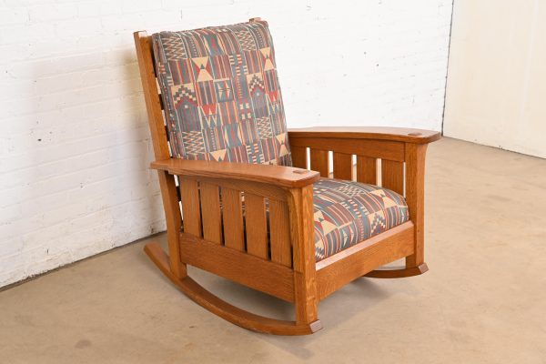 L. & J. G. Stickley Mission Oak Arts & Crafts Rocking Chair - Image 4