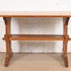 Gustav Stickley Antique Mission Oak Arts & Crafts Trestle Library Table or Writing Desk, Circa 1910 - Image 3