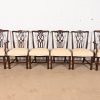 Kindel Furniture Georgian Carved Mahogany Dining Chairs, Set of Six - Image 3