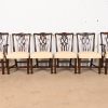 Kindel Furniture Georgian Carved Mahogany Dining Chairs, Set of Six - Image 2