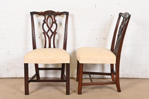 Kindel Furniture Georgian Carved Mahogany Dining Chairs, Set of Six - Image 6