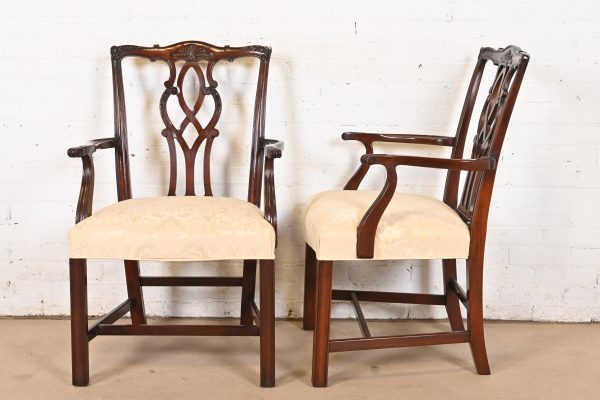 Kindel Furniture Georgian Carved Mahogany Dining Chairs, Set of Six - Image 7