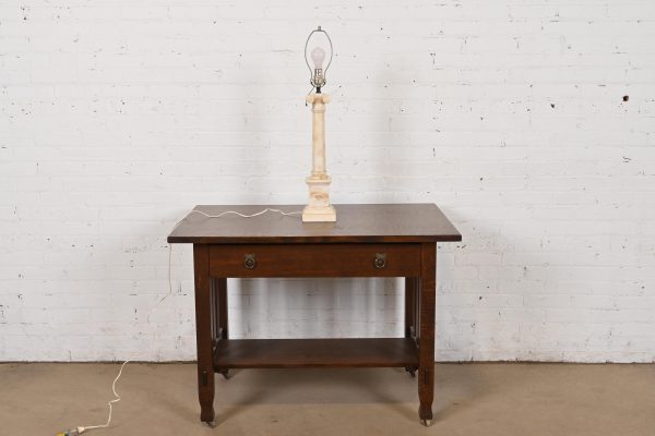 Neoclassical Italian Carrara Marble Column Tall Table Lamp, Circa 1960s - Image 11