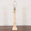 Neoclassical Italian Carrara Marble Column Tall Table Lamp, Circa 1960s