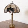Tiffany Studios Style Arts & Crafts Bronze Table Lamp With Stained Glass Shade, Circa 1930s - Image 2