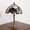 Tiffany Studios Style Arts & Crafts Bronze Table Lamp With Stained Glass Shade, Circa 1930s - Image 3