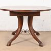 Italian Provincial Carved Cherry Wood Pedestal Extension Dining Table by Emanuel Morez, Newly Refinished - Image 11
