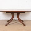 Italian Provincial Carved Cherry Wood Pedestal Extension Dining Table by Emanuel Morez, Newly Refinished - Image 2