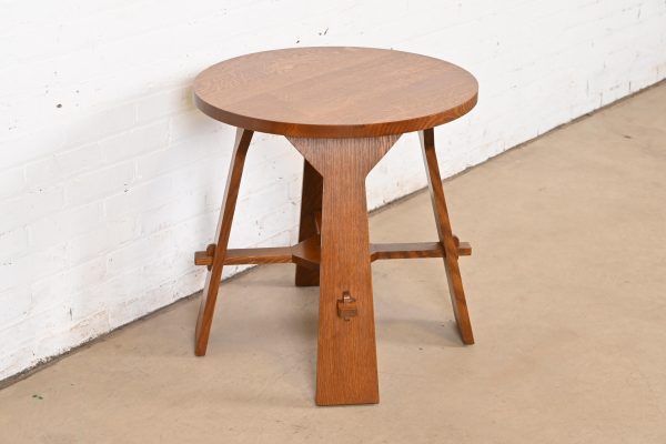 Stickley Mission Oak Arts & Crafts Lamp Table or Occasional Side Table - Image 3