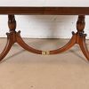 Baker Furniture Style Georgian Mahogany Double Pedestal Extension Dining Table, Newly Refinished - Image 10