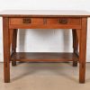 Gustav Stickley Mission Oak Arts & Crafts Writing Desk or Library Table, Circa 1910 - Image 3