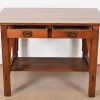 Gustav Stickley Mission Oak Arts & Crafts Writing Desk or Library Table, Circa 1910 - Image 5