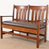 Stickley Brothers Antique Mission Oak Arts & Crafts Bench or Settee, Circa 1900 - Image 3