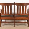 Stickley Brothers Antique Mission Oak Arts & Crafts Bench or Settee, Circa 1900 - Image 9