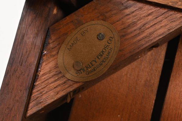 Stickley Brothers Antique Mission Oak Arts & Crafts Bench or Settee, Circa 1900 - Image 10