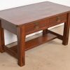 Imperial Furniture Grand Rapids Mission Oak Arts & Crafts Writing Desk or Library Table, Circa 1910 - Image 4
