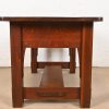 Imperial Furniture Grand Rapids Mission Oak Arts & Crafts Writing Desk or Library Table, Circa 1910 - Image 10