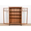 Antique American Empire Carved Oak Glass Front Bookcase, Circa 1890 - Image 5