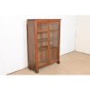 Antique American Empire Carved Oak Glass Front Bookcase, Circa 1890 - Image 4