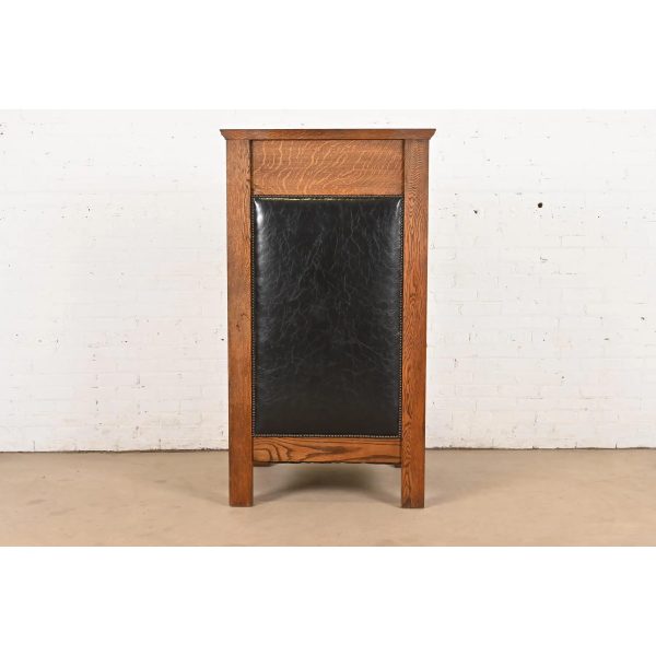 Antique Mission Oak Arts & Crafts Monumental Throne Chair, Circa 1900 - Image 11