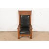 Antique Mission Oak Arts & Crafts Monumental Throne Chair, Circa 1900 - Image 3