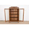 Antique Victorian Carved Oak Glass Front Bookcase, Circa 1890 - Image 5