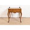 Baker Furniture French Provincial Louis XV Carved Oak and Burl Wood Tea Table or Occasional Side Table, Circa 1960s - Image 11