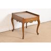Baker Furniture French Provincial Louis XV Carved Oak and Burl Wood Tea Table or Occasional Side Table, Circa 1960s - Image 4
